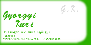 gyorgyi kuri business card